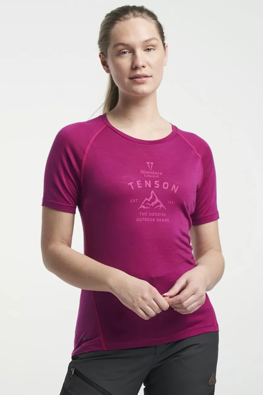 Tenson Himalaya Merino Tee DarkFuchsia Fashion