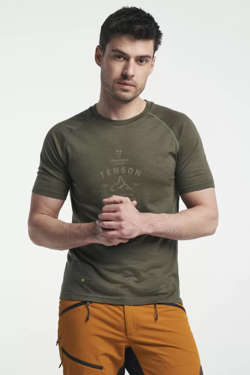 Tenson Himalaya Merino Tee Olive Sale