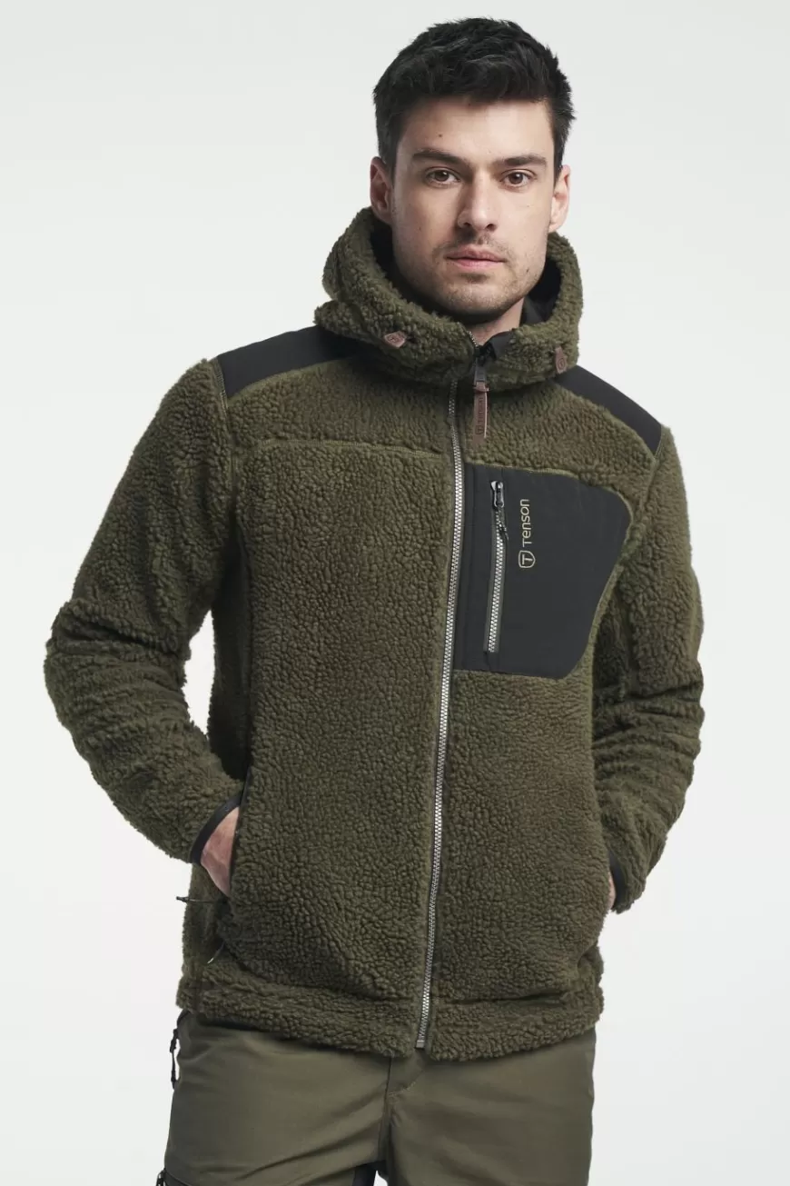 Tenson Himalaya Teddy Fleece Hood Olive Flash Sale