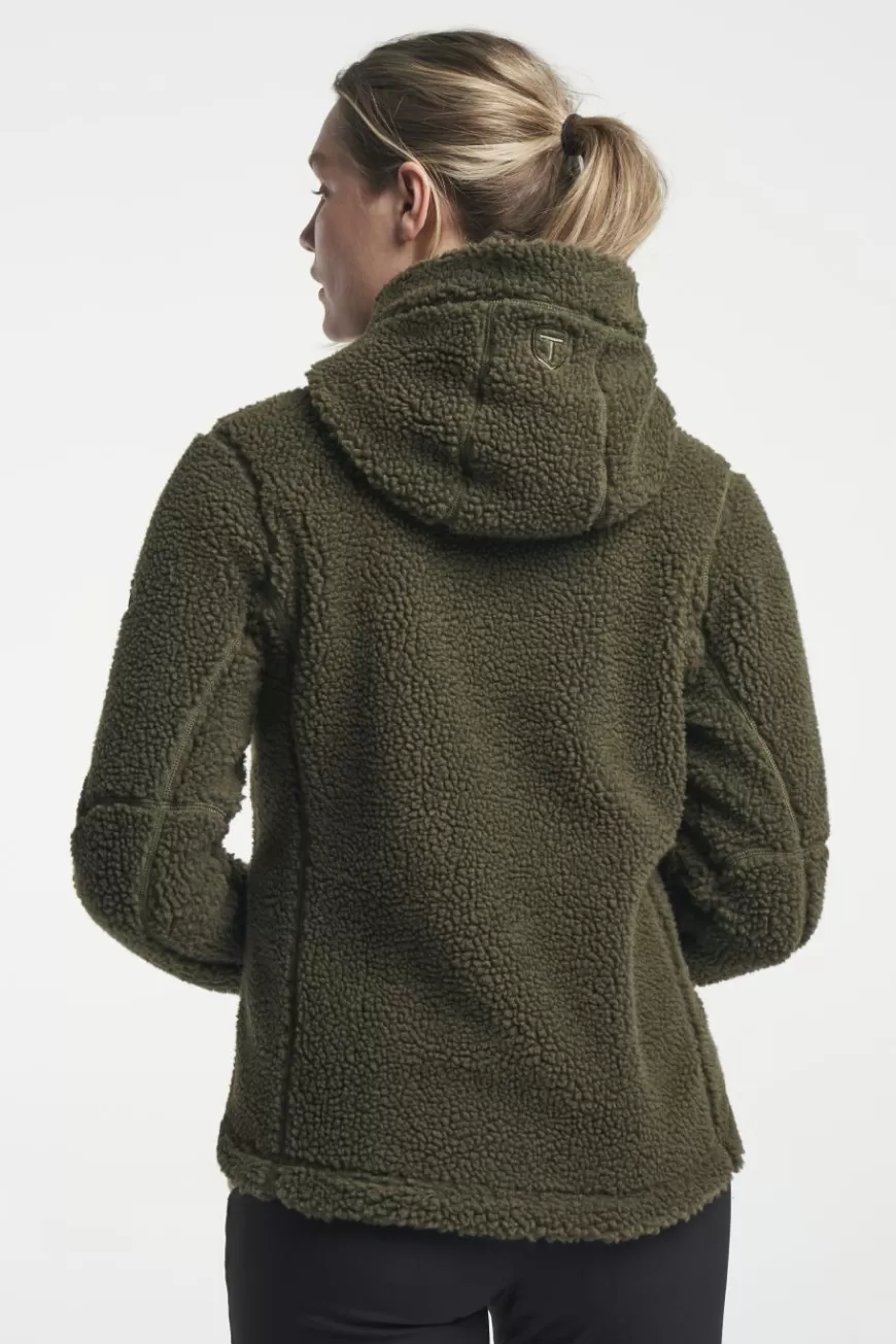 Tenson Himalaya Teddy Fleece Hood Olive Clearance