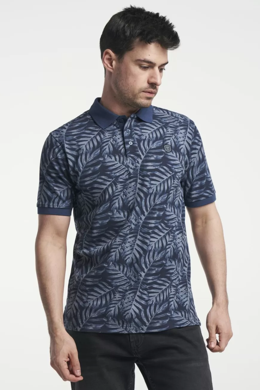 Tenson Leigh Leaf Polo DarkBlue Cheap