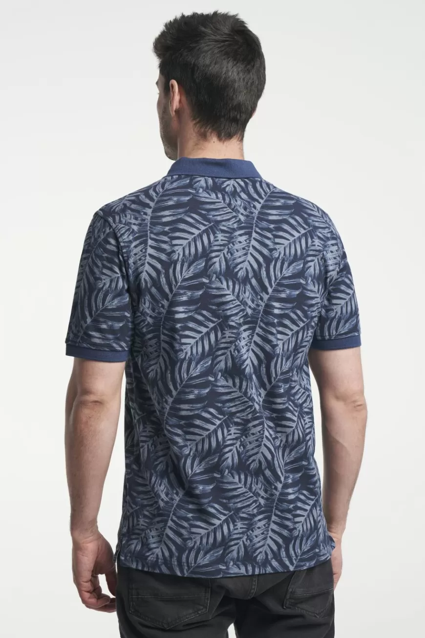 Tenson Leigh Leaf Polo DarkBlue Cheap