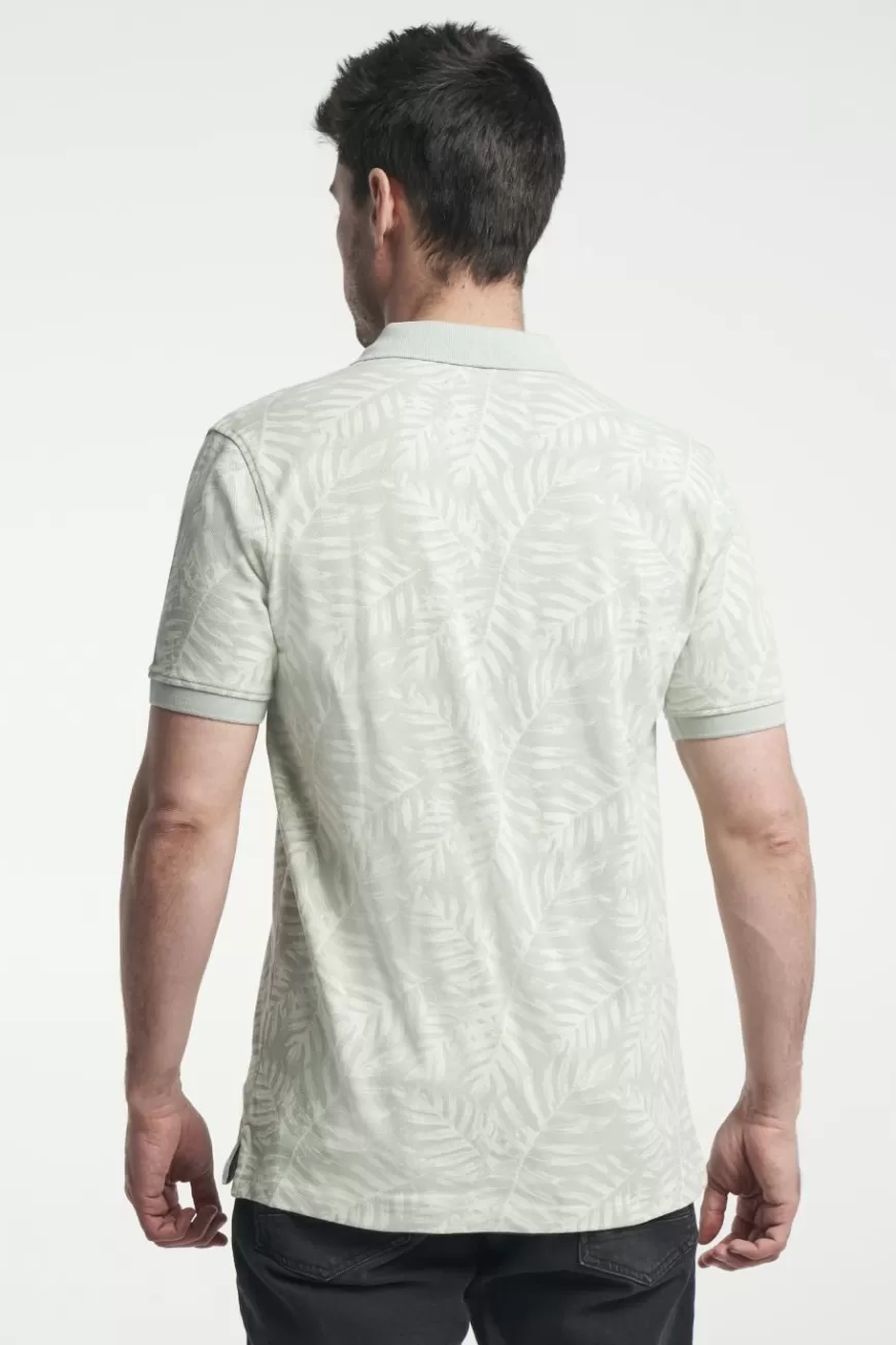 Tenson Leigh Leaf Polo GreyGreen Best Sale