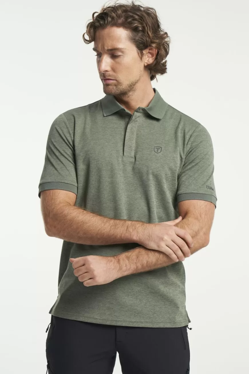 Tenson TXlite Melange Polo AgaveGreen Fashion